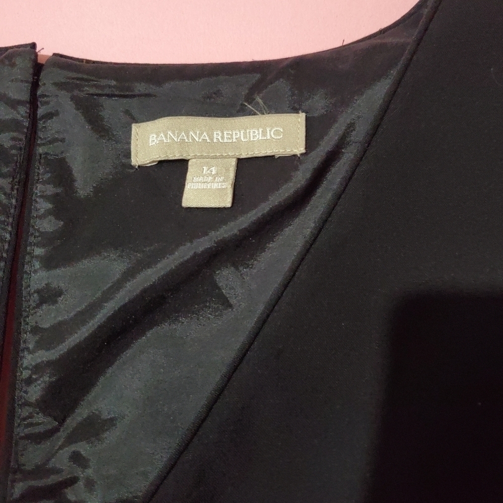 ✨️ Banana Republic Black Formal Peplum Pencil Dress Work Professional ✨️ - Picture 2 of 8